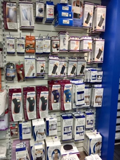 Pharmacy shelves at The Medicine Shoppe in New Port Richey